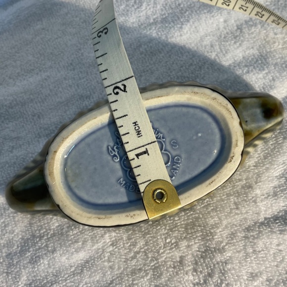 Vintage Wade Irish Porcelain Made in Ireland Vase Dish Blue/Green/Brown Glaze - Picture 12 of 12